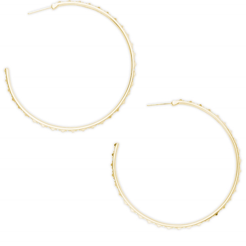 NWT Kendra Scott Val Gold Hoop Earrings